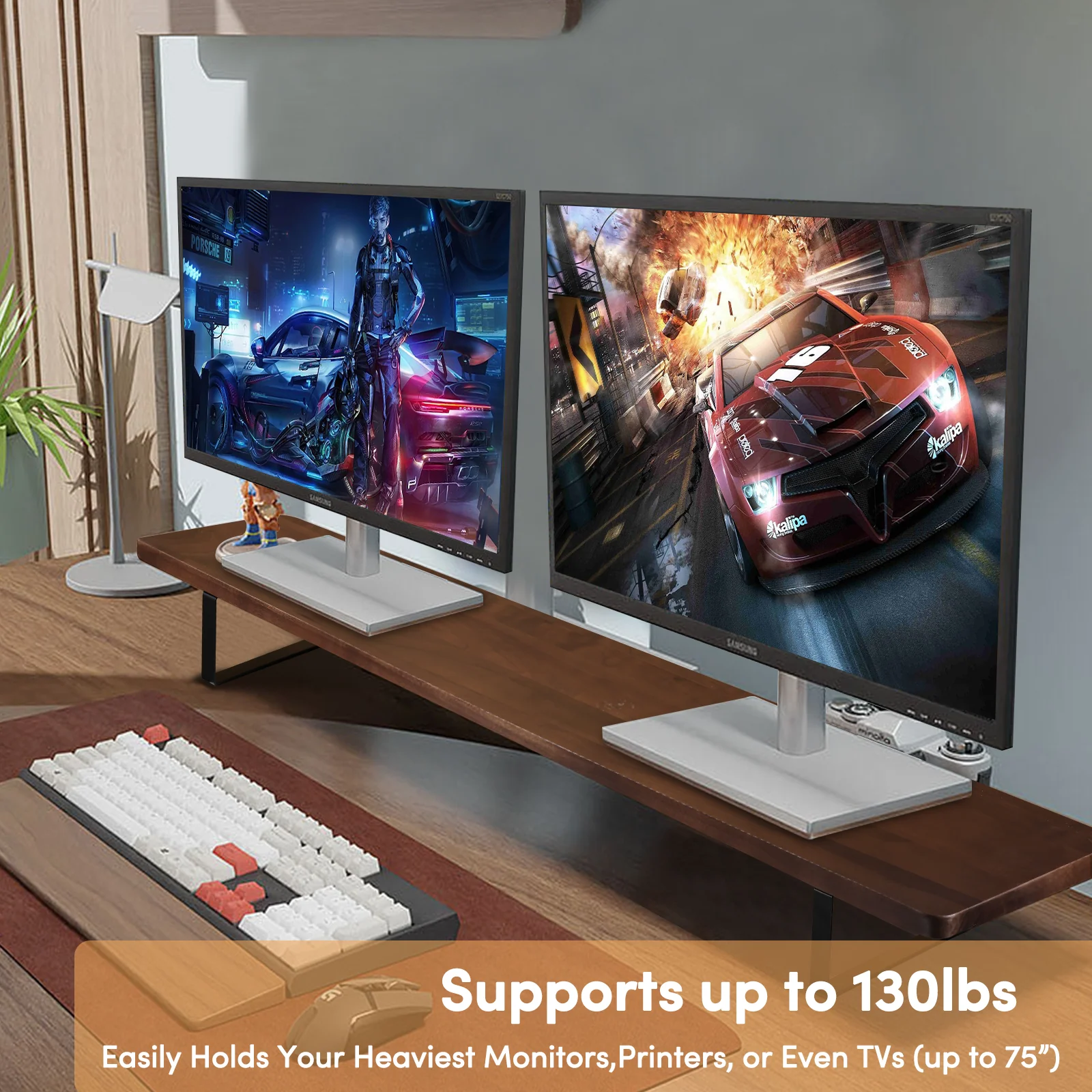 Desk Shelf - Dual Monitor Stand - Image 3
