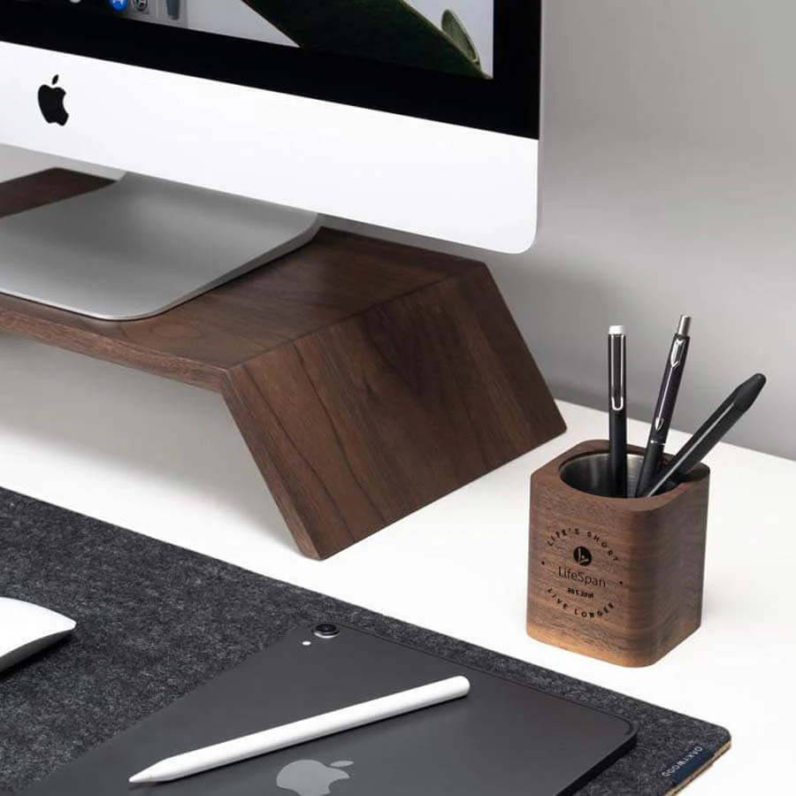 Square Wooden Pencil Cup - Image 3